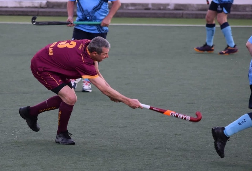 Trevor Johnson in action for Queensland at the Australian championships.